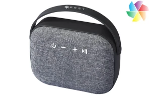 Enceinte Bluetooth® en tissu Woven publicitaire personnalisée 