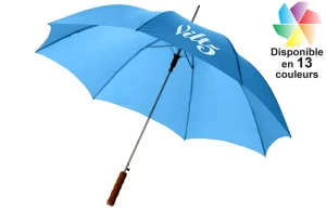 Parapluie automatique avec poignée en bois Lisa publicitaire personnalisé 