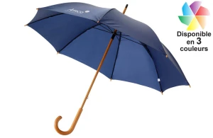 Parapluie avec poignée et mât en bois Jova publicitaire personnalisé 
