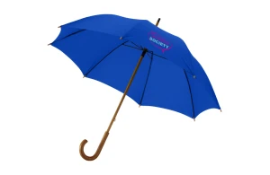 Parapluie publicitaire automatique avec poignée et mât en bois Jova