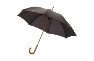 Parapluie publicitaire automatique avec poignée et mât en bois Jova