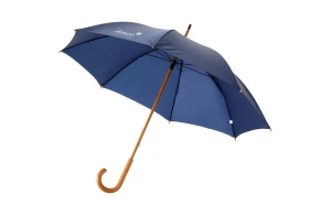 Parapluie publicitaire automatique avec poignée et mât en bois Jova