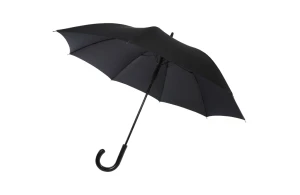Parapluie publicitaire aspect carbone et poignée courbe Fontana