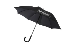 Parapluie publicitaire aspect carbone et poignée courbe Fontana
