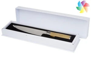 Couteau de chef Cocin avec manche en bambou publicitaire personnalisé 