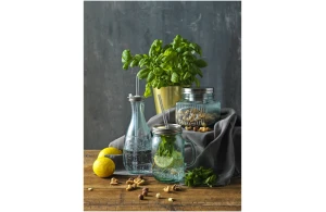 Verre bocal recyclé avec paille 550 ml