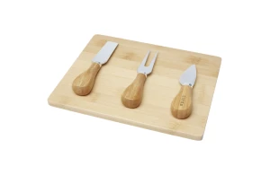 Planche à découper le fromage et ustensiles en bambou Ement