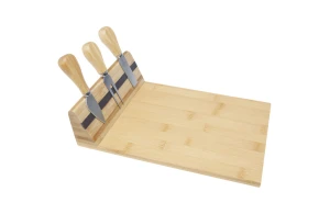 Planche à découper le fromage et accessoires magnétiques en bambou