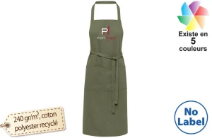 Tablier de cuisine en coton recyclé Shara Aware™ à poches