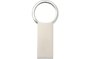 Porte-clés publicitaire rectangulaire en métal Omar