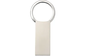 Porte-clés publicitaire rectangulaire en métal Omar