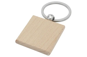 Porte-clés personnalisé carré en bois de hêtre Gioia