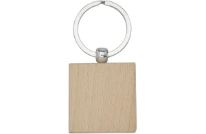 Porte-clés personnalisé carré en bois de hêtre Gioia