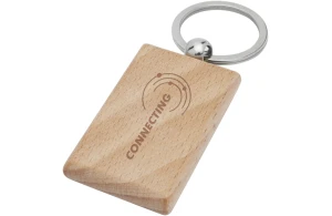 Porte-clés personnalisé rectangulaire en bois de hêtre Gian