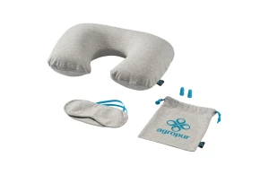 Ensemble de voyage personnalisable oreiller, masque, bouchons