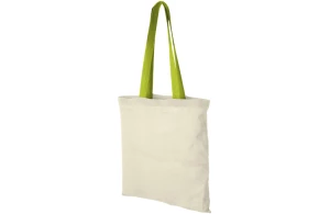 Tote bag personnalisé Nevada poignées colorées 100 g/m²