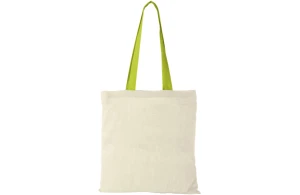 Tote bag personnalisé Nevada poignées colorées 100 g/m²