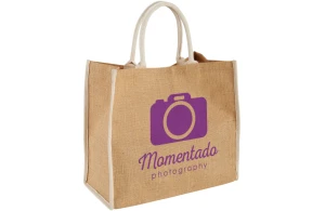 Grand sac shopping  personnalisé Harry en toile jute