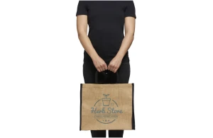 Grand sac shopping  personnalisé Harry en toile jute
