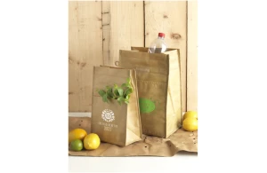 Grand sac isotherme personnalisé effet papier kraft
