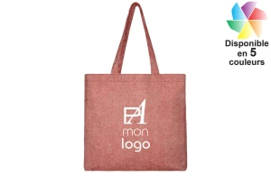 Sac fourre tout publicitaire personnalisé tote bag en coton recyclé et polyester 