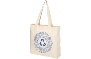 Sac shopping recyclé coton et polyester avec soufflet