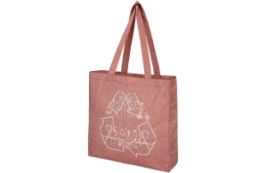 Sac shopping recyclé coton et polyester avec soufflet