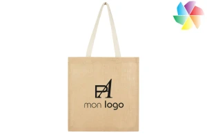 Tote bag publicitaire personnalisé Juta en toile de jute laminé 