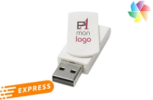 Clé USB twister express en paille de blé 4 Go publicitaire personnalisée 
