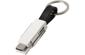 Câble de chargement personnalisé avec anneau porte clés 4 en 1