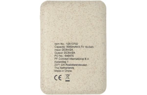 Batterie externe personnalisable powerbank en paille de blé Asama 5000 mAh