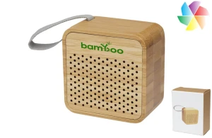Haut-parleur Bluetooth® Arcana en bambou publicitaire personnalisé 