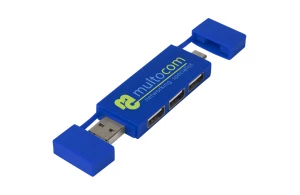Hub USB personnalisé avec 3 ports intégrés avec USB-A et Type-C