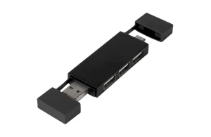 Hub USB personnalisé avec 3 ports intégrés avec USB-A et Type-C