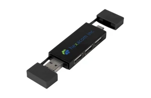 Hub USB personnalisé avec 3 ports intégrés avec USB-A et Type-C