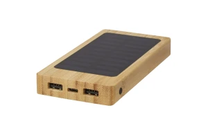 Batterie externe solaire en bambou Alata 8 000 mAh