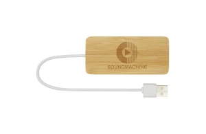 Hub USB personnalisé en bambou à 3 ports Tapas
