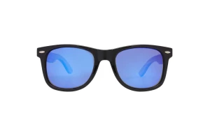 Lunettes de soleil personnalisées à miroir polarisée en PET et bois recyclé