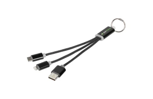Câble de chargement personnalisé 3-en-1 avec porte-clés Metal