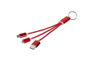 Câble de chargement personnalisé 3-en-1 avec porte-clés Metal