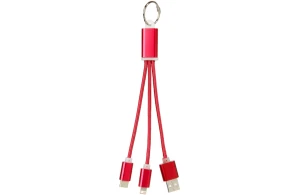 Câble de chargement personnalisé 3-en-1 avec porte-clés Metal