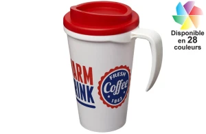 Mug isolant Americano® couvercle à visser et poignée 350ml publicitaire personnalisé 