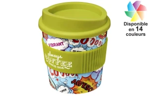 Gobelet Brite-Americano® primo 250ml avec bandeau antidérapant publicitaire personnalisé 