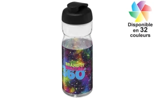 Bidon sport H2O Active® Base 650ml couvercle à clapet publicitaire personnalisée 