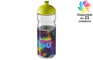 Bidon sport publicitaire personnalisé transparent H2O Active® Base 650ml 