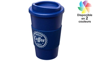 Gobelet isolant Americano® bandeau antidérapant silicone 350ml publicitaire personnalisé 