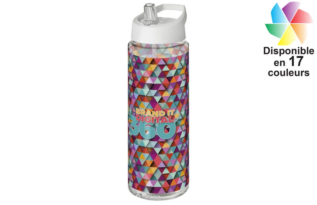 Bouteille personnalisable de sport h2o active® eco base 650ml couvercle bec  verseur