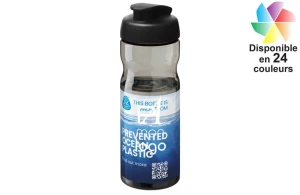 Bouteille sport H2O Active® Eco Base 650ml couvercle à bascule publicitaire personnalisée 