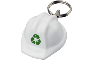 Porte-clés publicitaire en forme de casque de chantier plastique recyclé Kolt