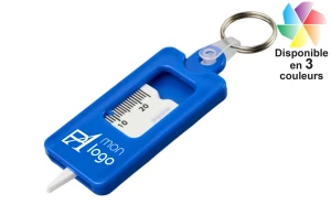Porte-clés publicitaire personnalisé vérificateur de structures de pneu en plastique recyclé Kym 